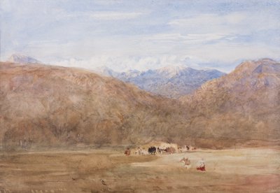 Cader Idris und Mynydd Moel von einer Wiese am Mawwdach in der Nähe von Dolgellan, ca. 1840 von David Cox